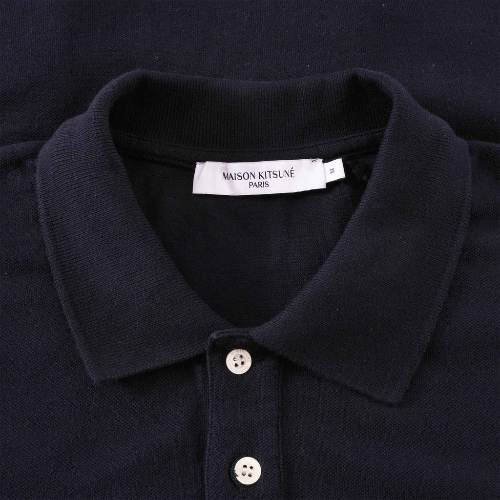 Maison Kitsune Navy Fox Patch Classic Polo Shirt - Black