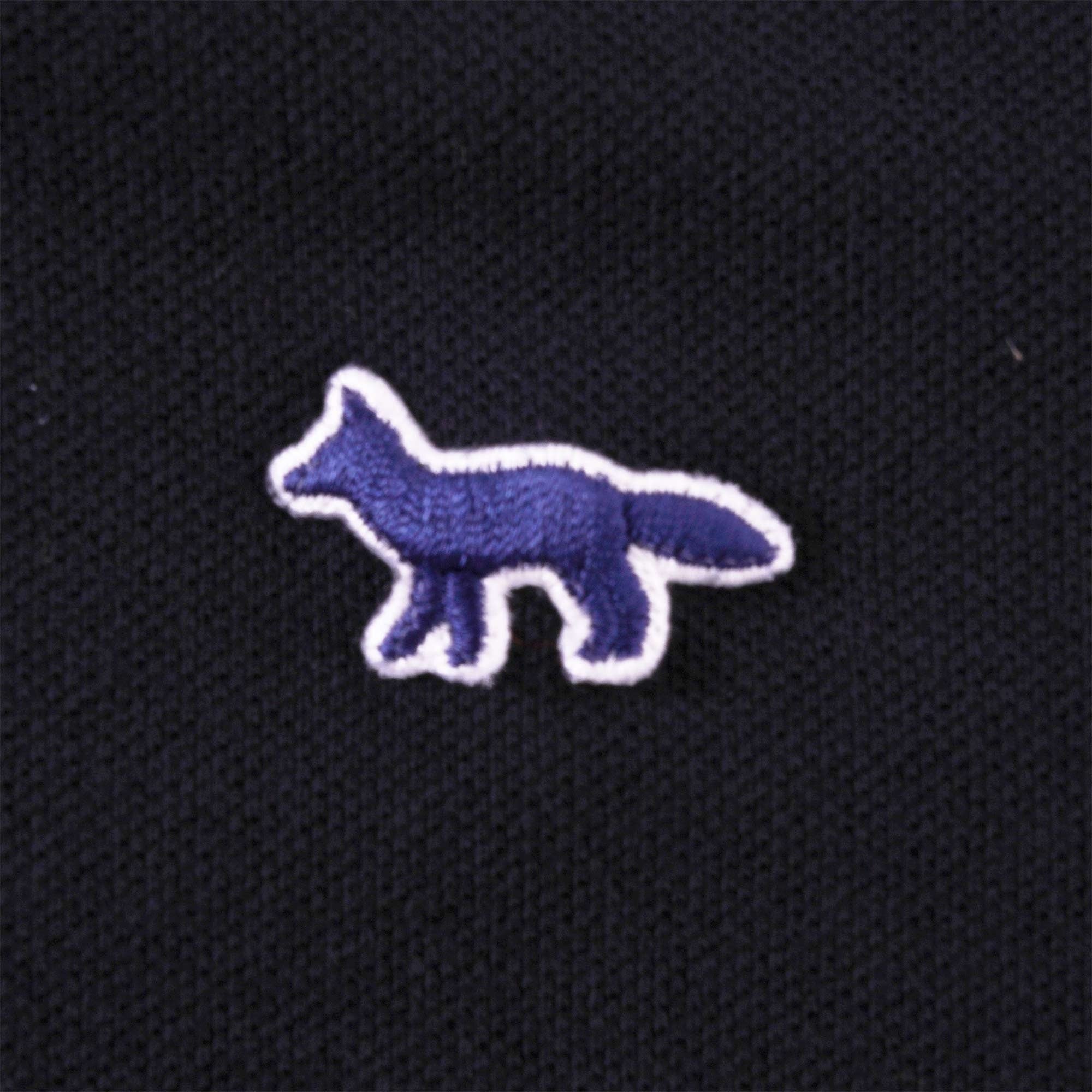 Maison Kitsune Navy Fox Patch Classic Polo Shirt - Black