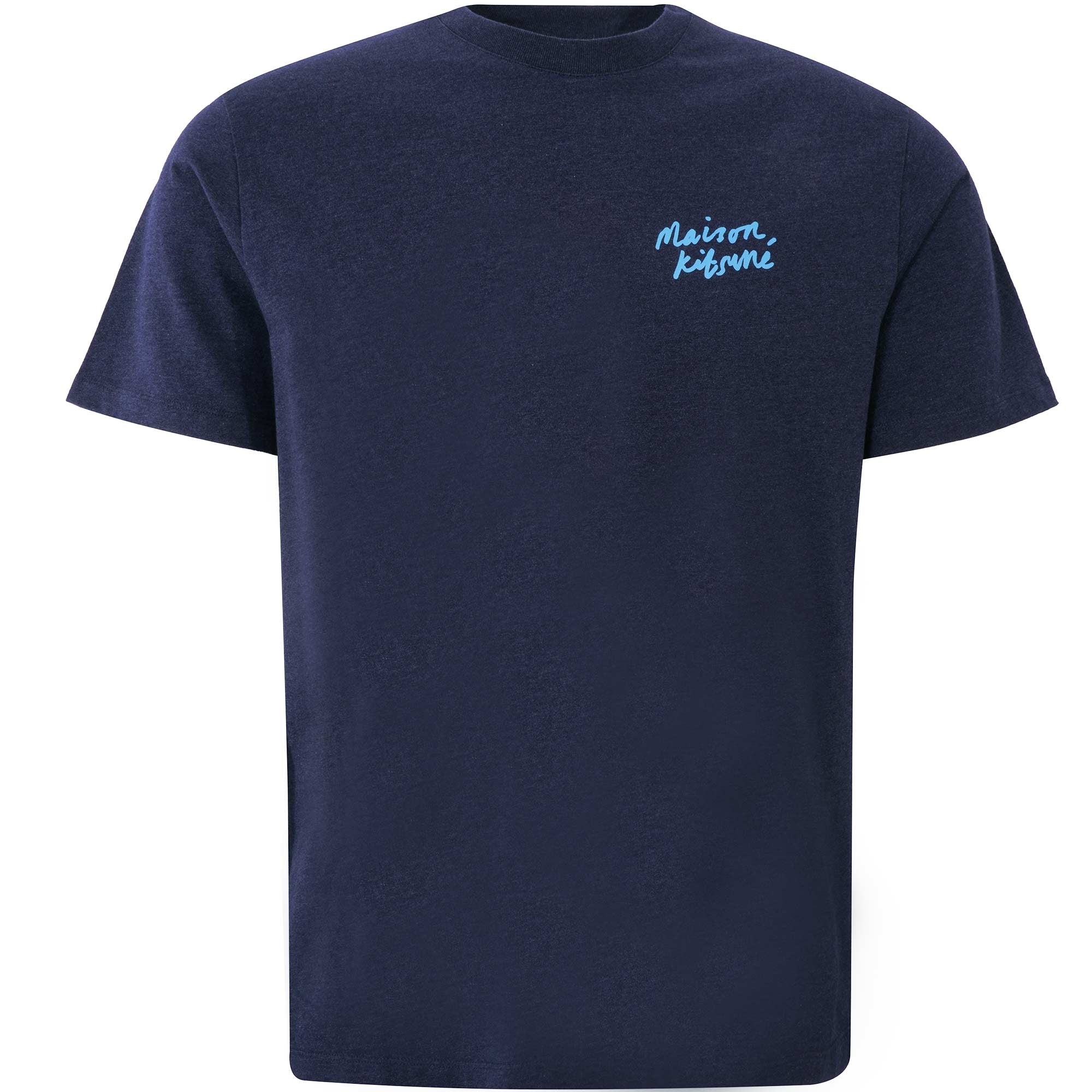 Maison Kitsune Mini Handwriting Classic T-Shirt - Navy Melange