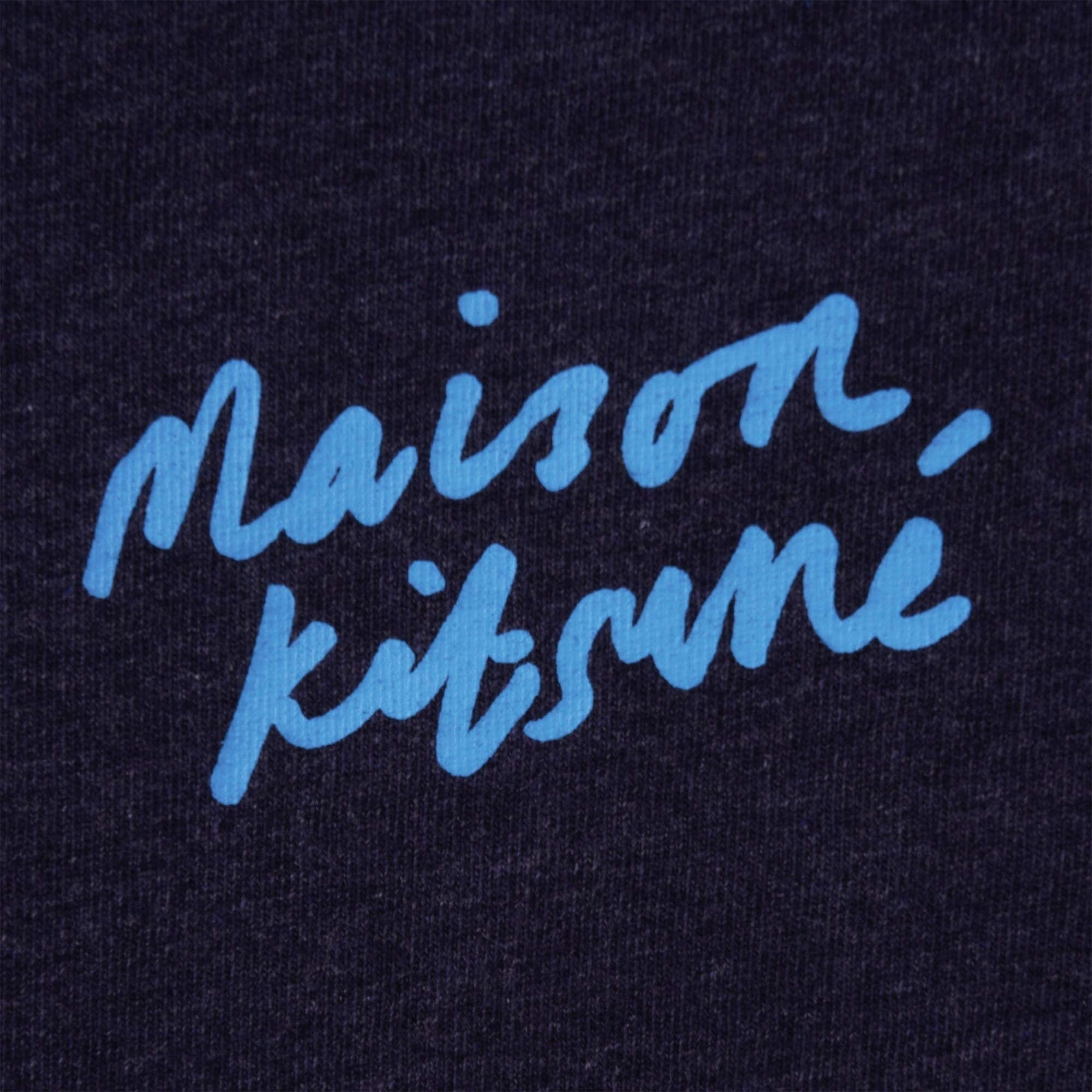 Maison Kitsune Mini Handwriting Classic T-Shirt - Navy Melange