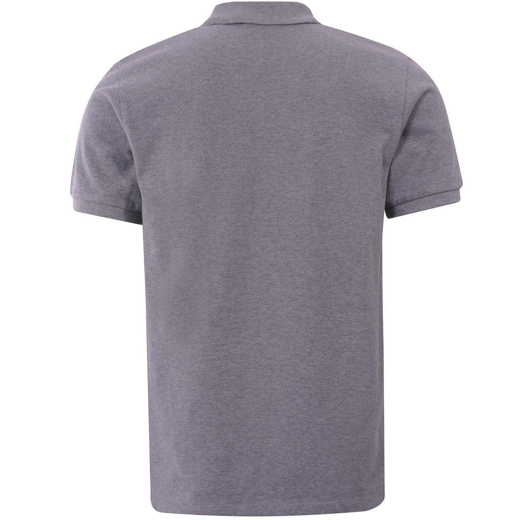 Maison Kitsune Navy Fox Patch Classic Polo Shirt - Grey Melange