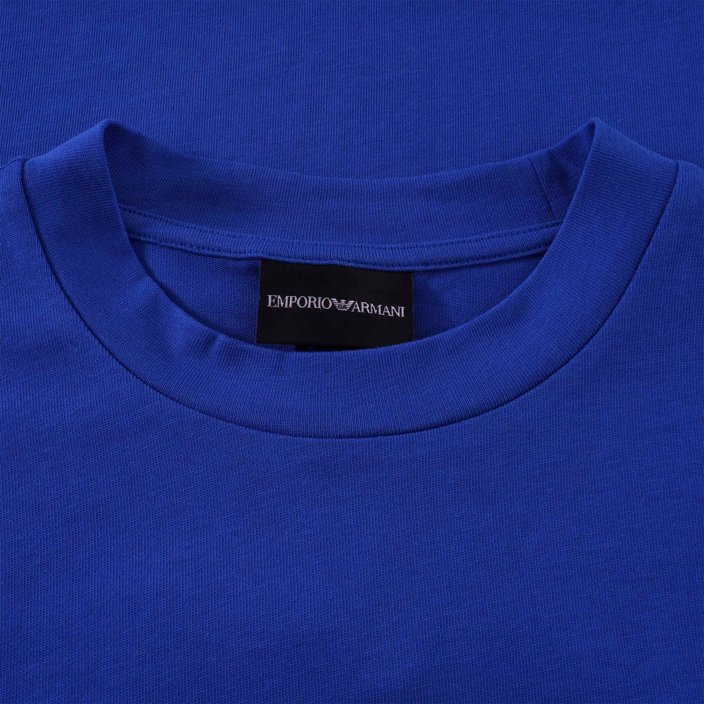 Emporio Armani Cartoon Eagle Patch T-Shirt - Blue