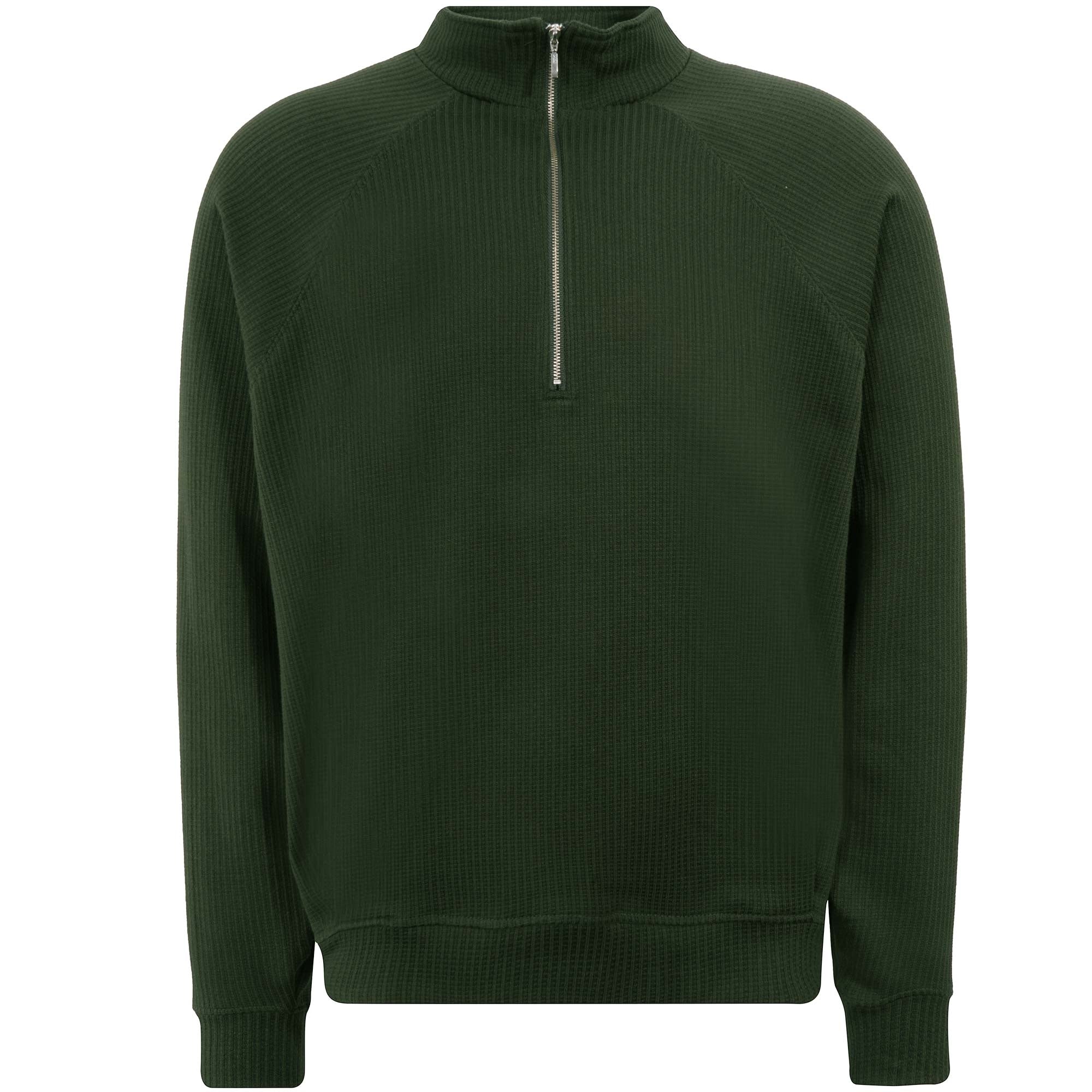 FrizmWORKS Cosy Half-Zip Knit - Olive