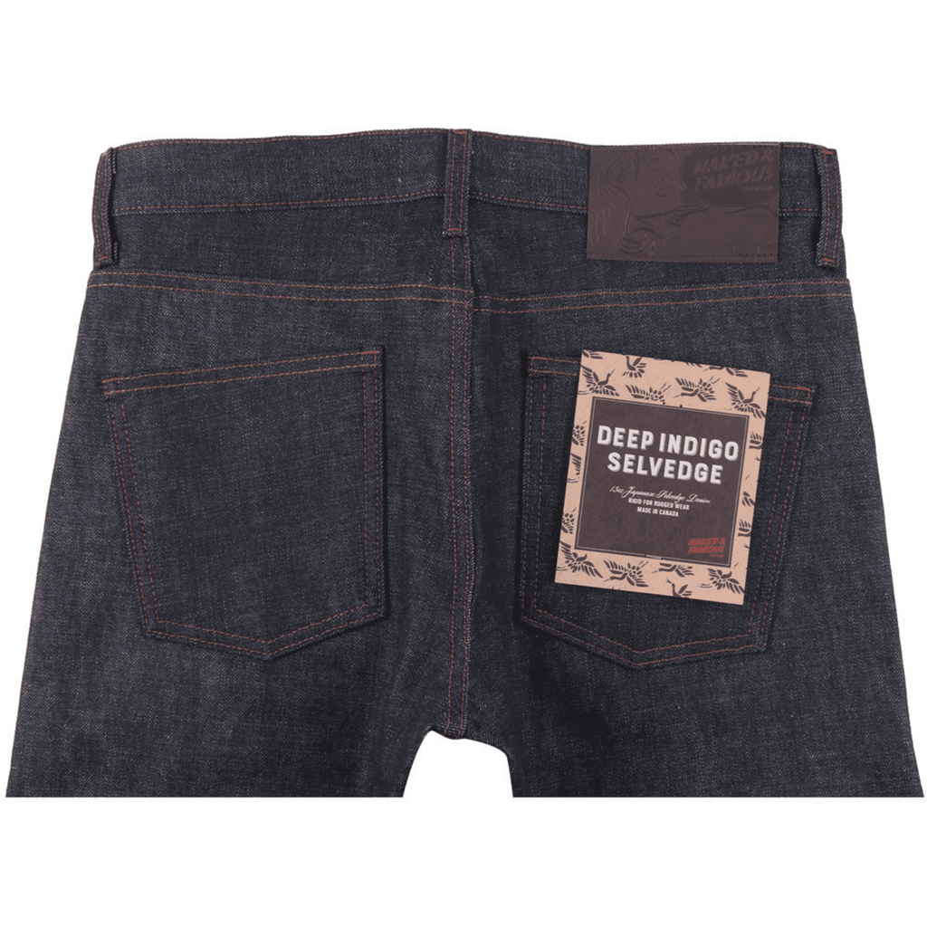 Naked and Famous Denim Weird Guy Deep Indigo Rigid Selvedge - Indigo
