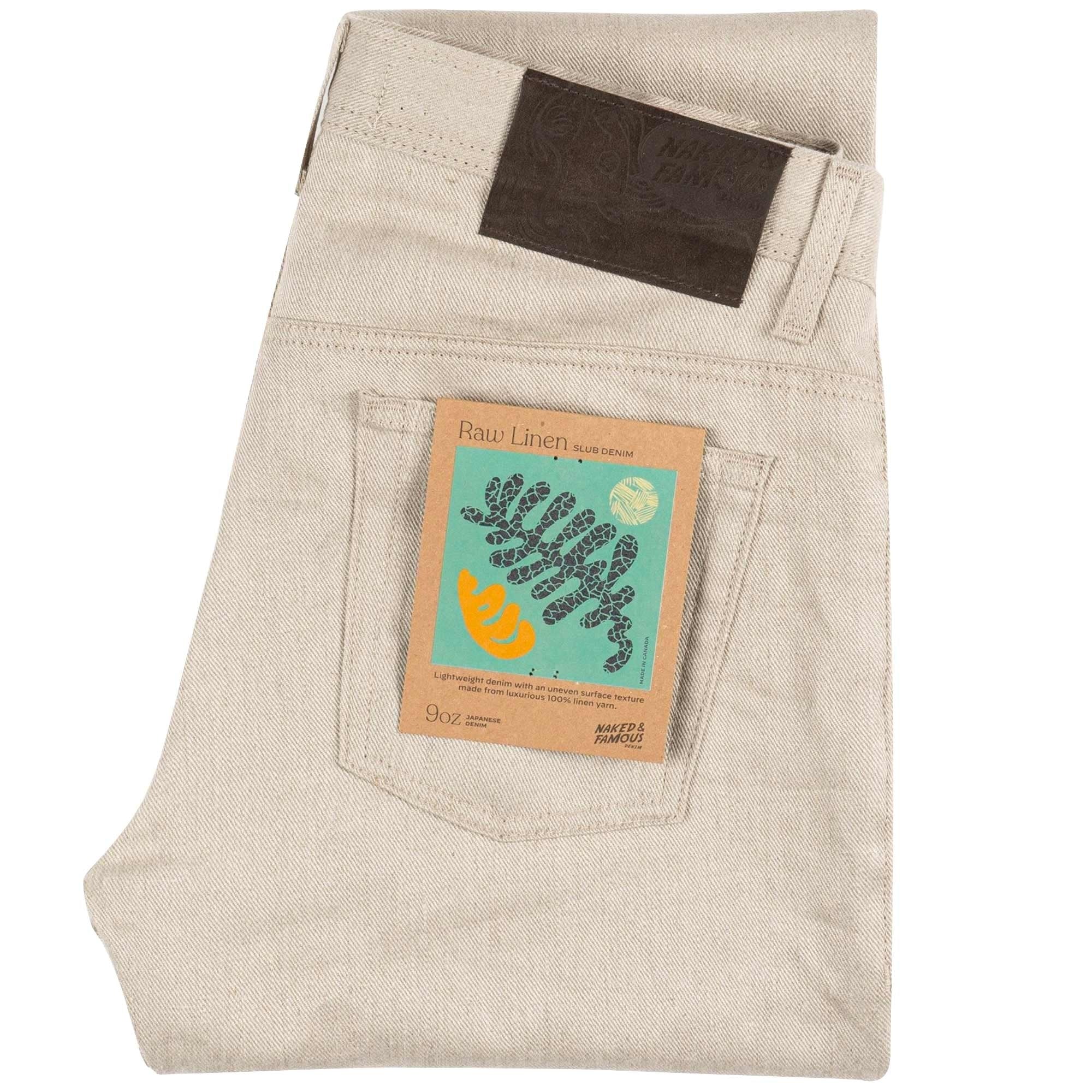 Naked and Famous Denim Weird Guy Raw Linen Denim - Natural