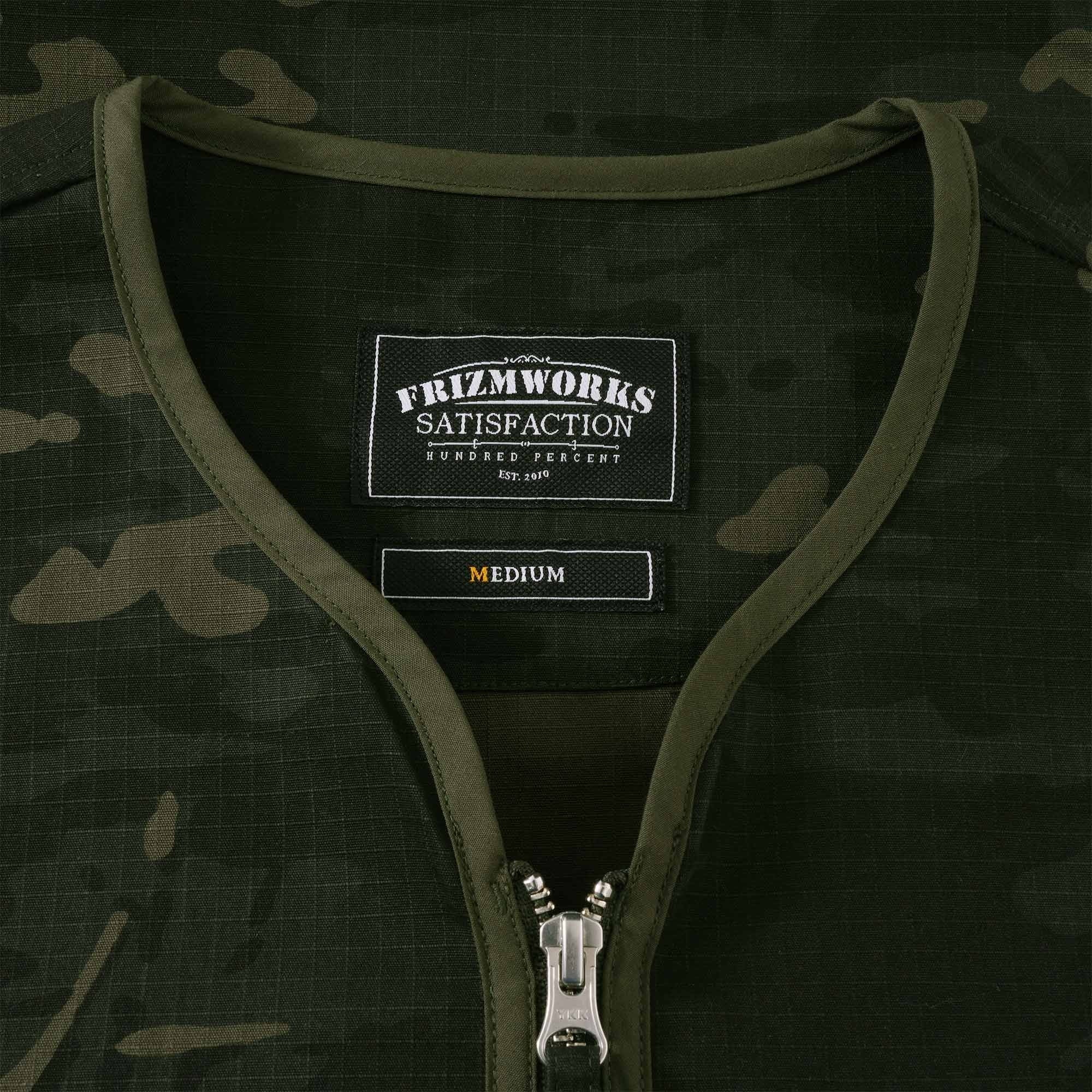 FrizmWORKS Round Zip Up Cardigan - Black Multicam