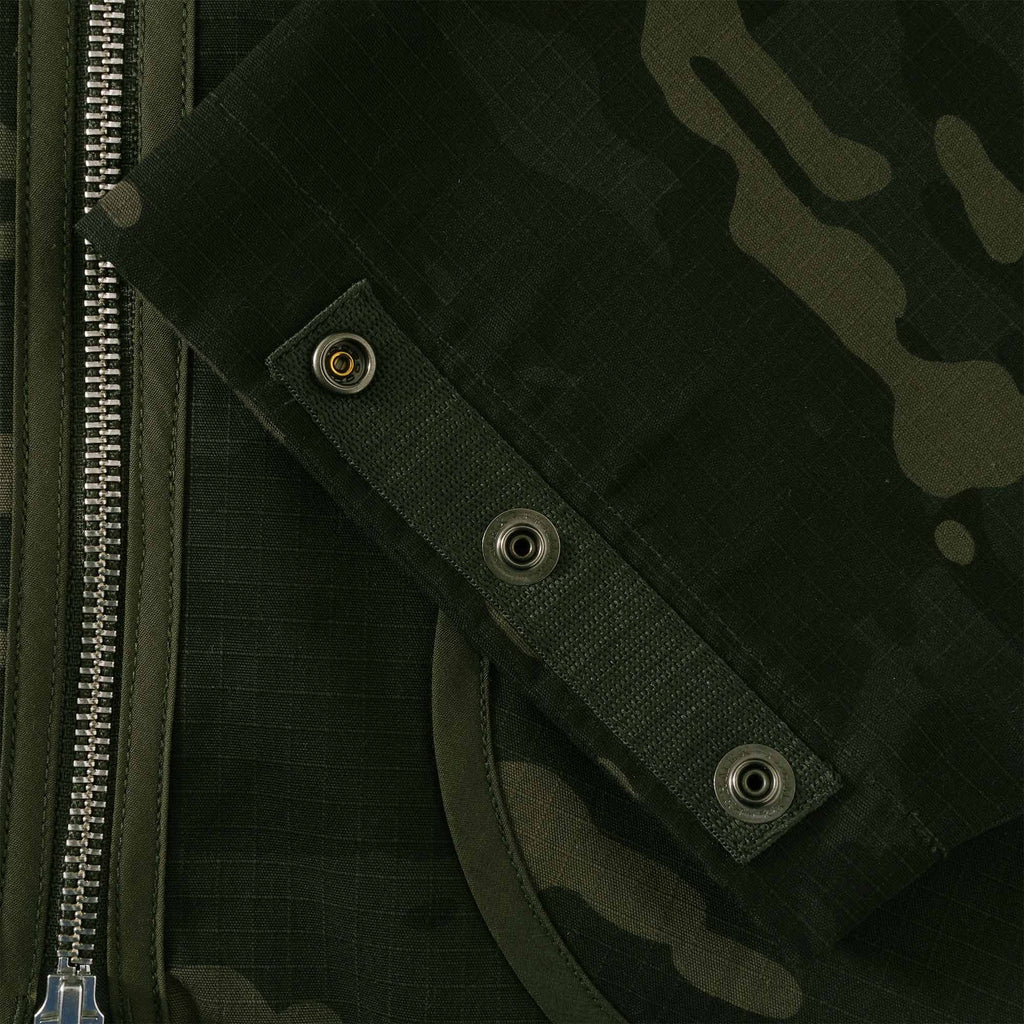 FrizmWORKS Round Zip Up Cardigan - Black Multicam