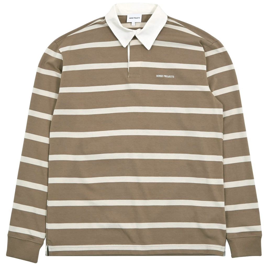 Norse Projects Ruben Bold Stripe Shirt - Utility Khaki