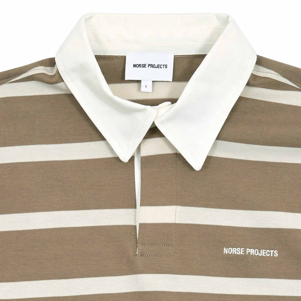 Norse Projects Ruben Bold Stripe Shirt - Utility Khaki