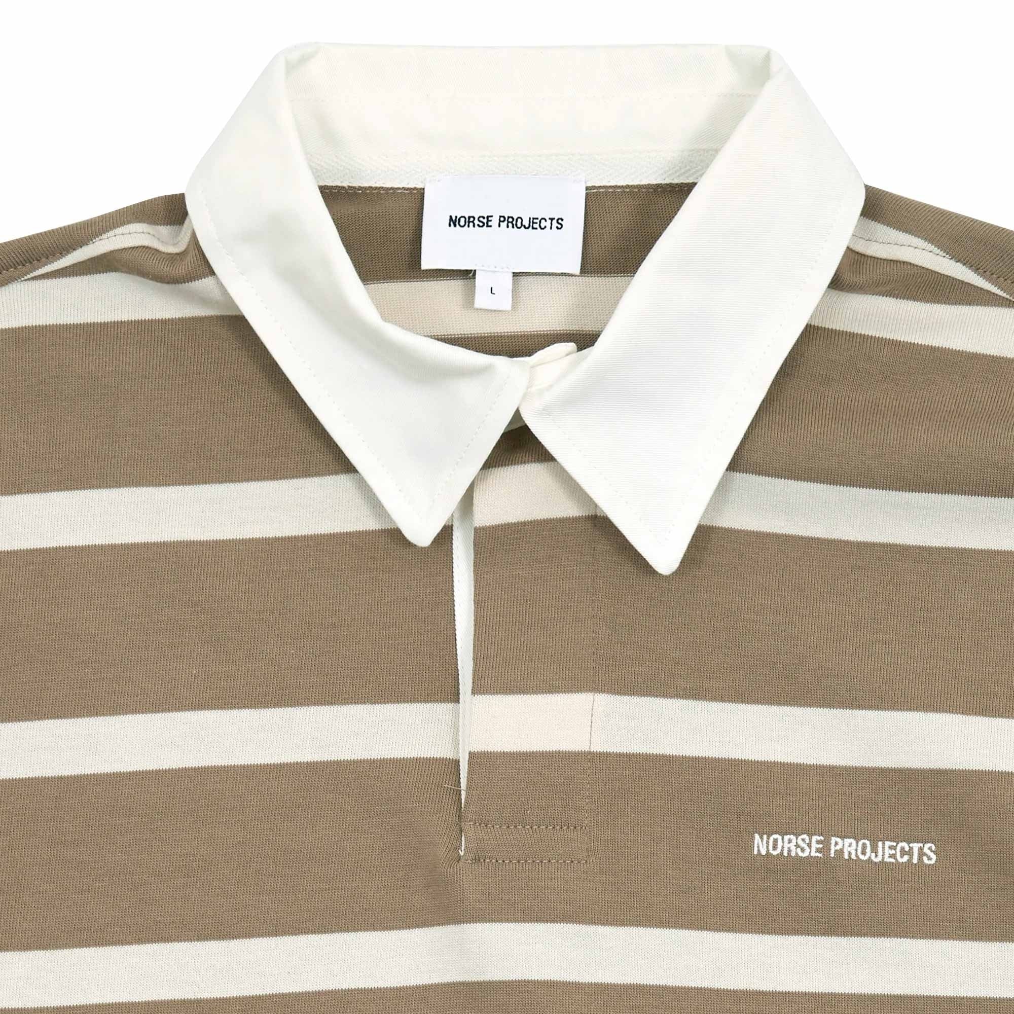 Norse Projects Ruben Bold Stripe Shirt - Utility Khaki