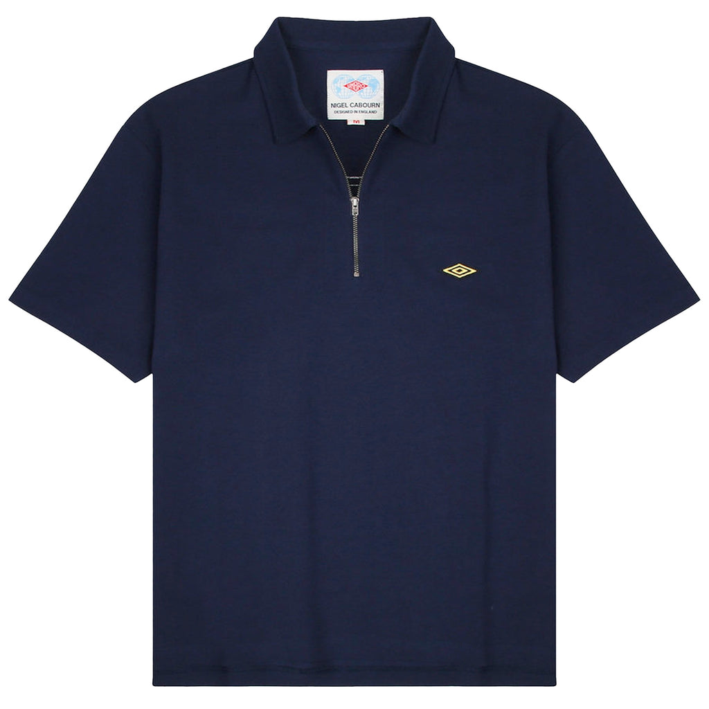 Nigel Cabourn x Umbro Half Zip Polo - French Navy