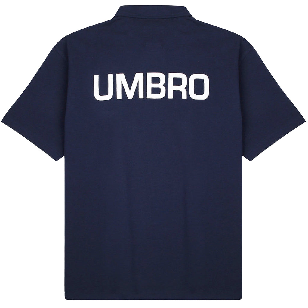 Nigel Cabourn x Umbro Half Zip Polo - French Navy