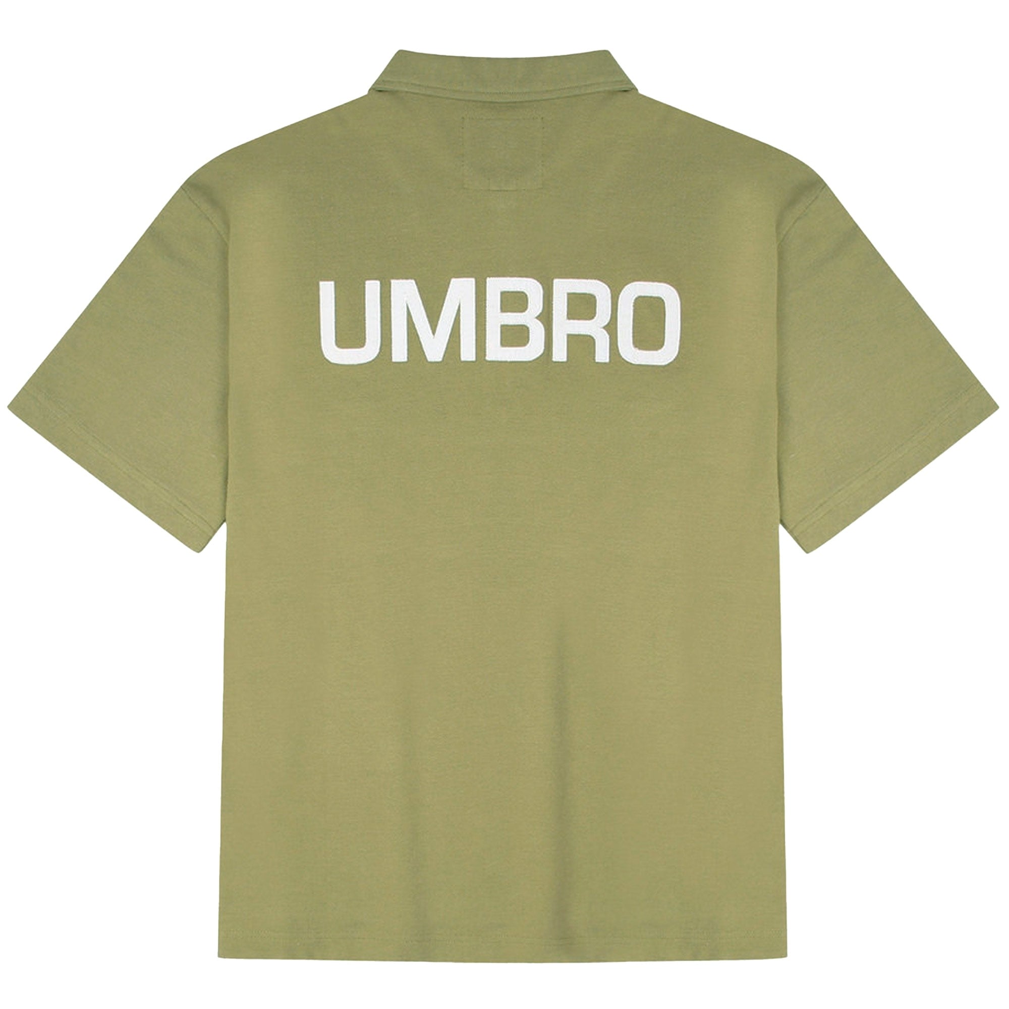 Nigel Cabourn x Umbro Half Zip Polo - Washed Army