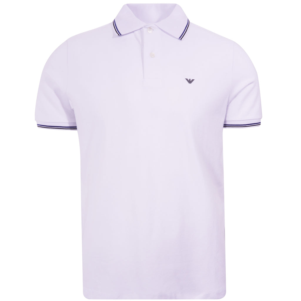 Emporio Armani Stretch Piqu Polo Shirt - White