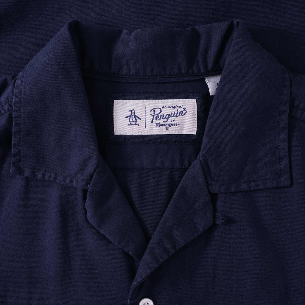 Original Penguin Solid Garment Dye Washed Shirt - Dark Sapphire