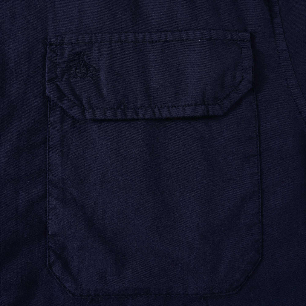 Original Penguin Solid Garment Dye Washed Shirt - Dark Sapphire