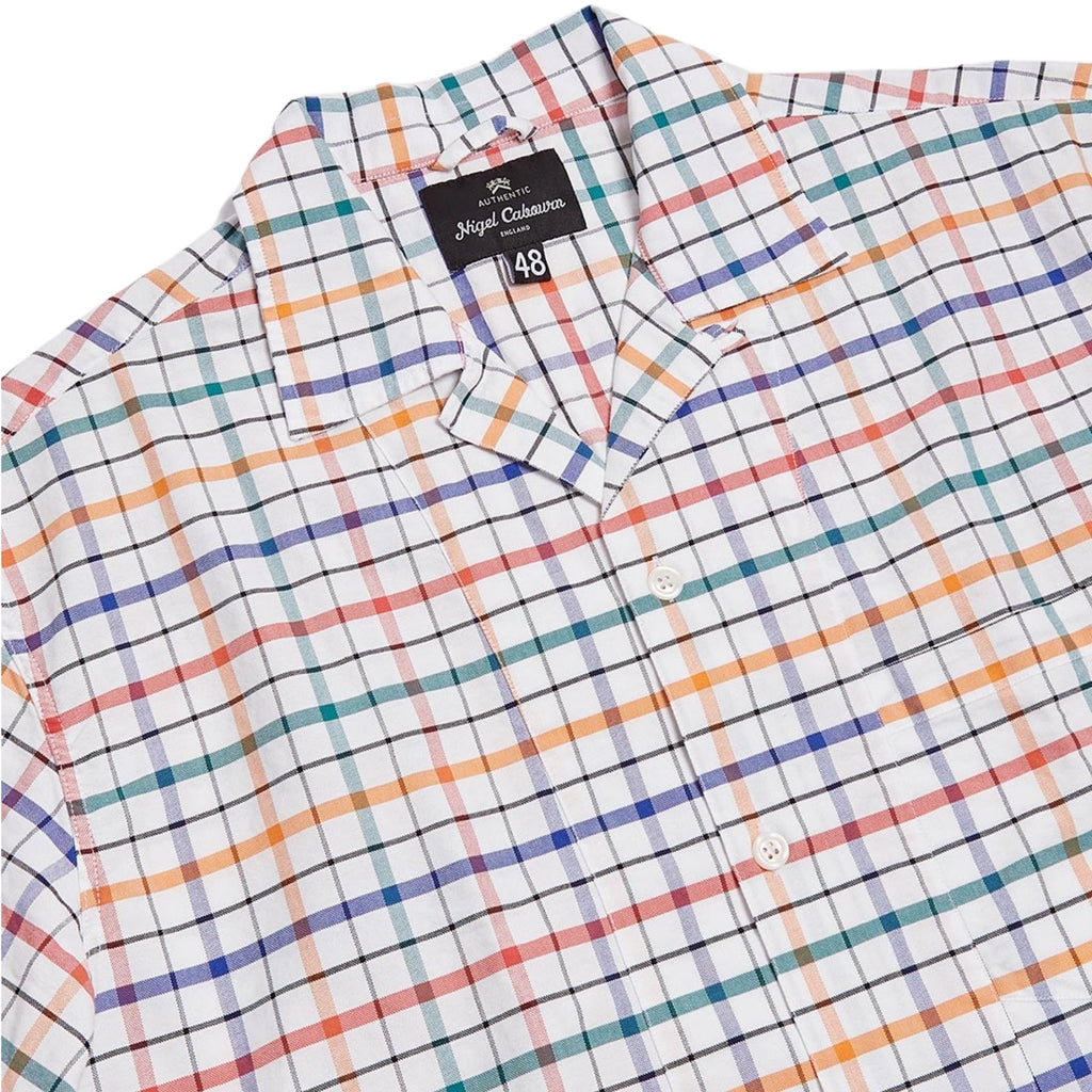 Nigel Cabourn Camp Collar Shirt - Off-White Check