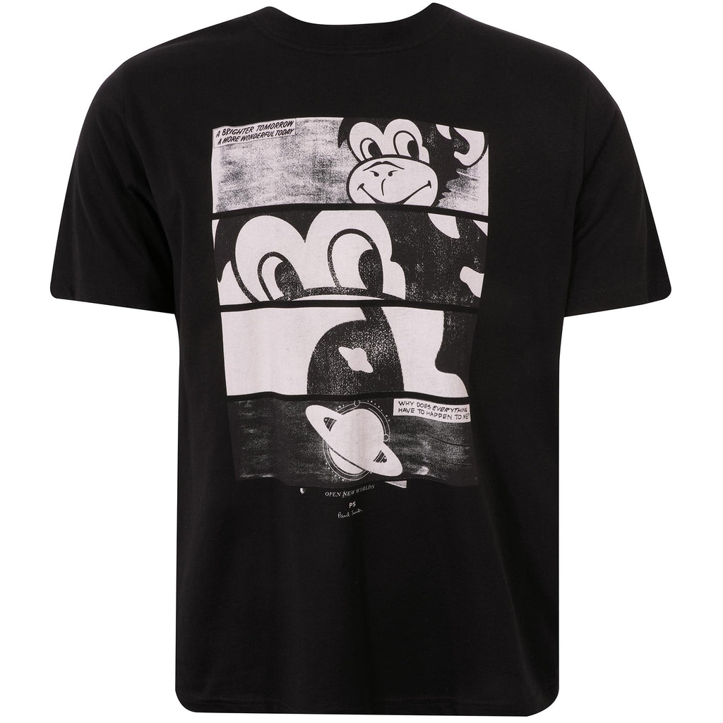 Paul Smith Monkey Comic-Strip T-Shirt - Black