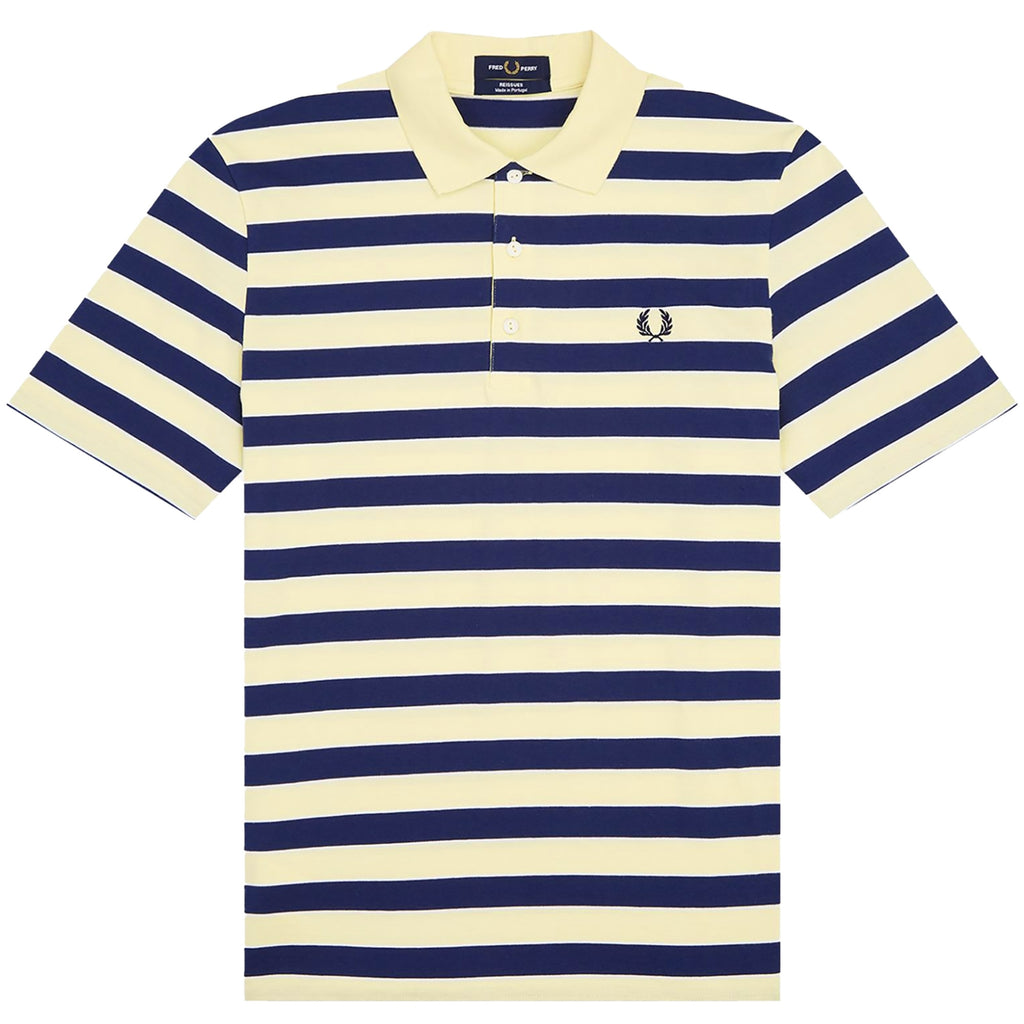 M3 Striped Jersey Polo Shirt - Wax Yellow