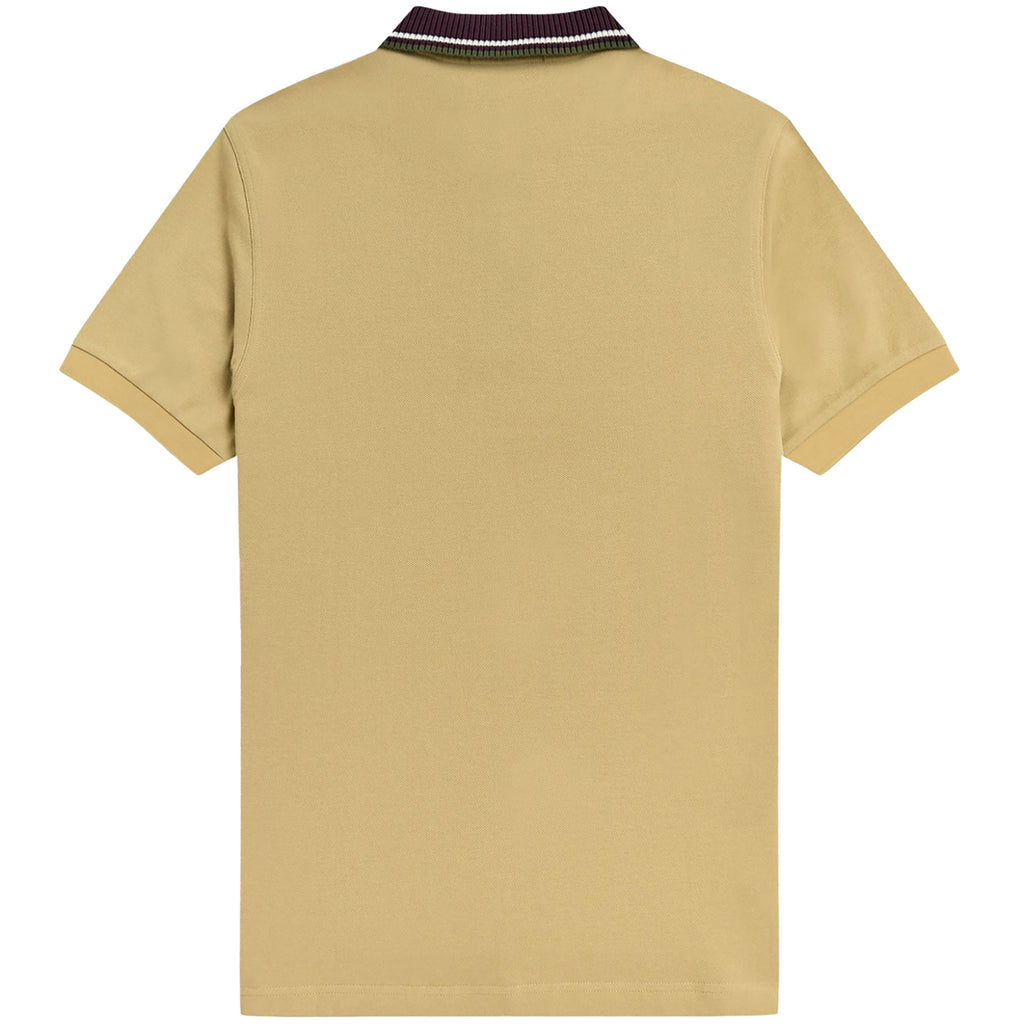 Fred Perry M3 Knitted Collar Polo Shirt - Desert