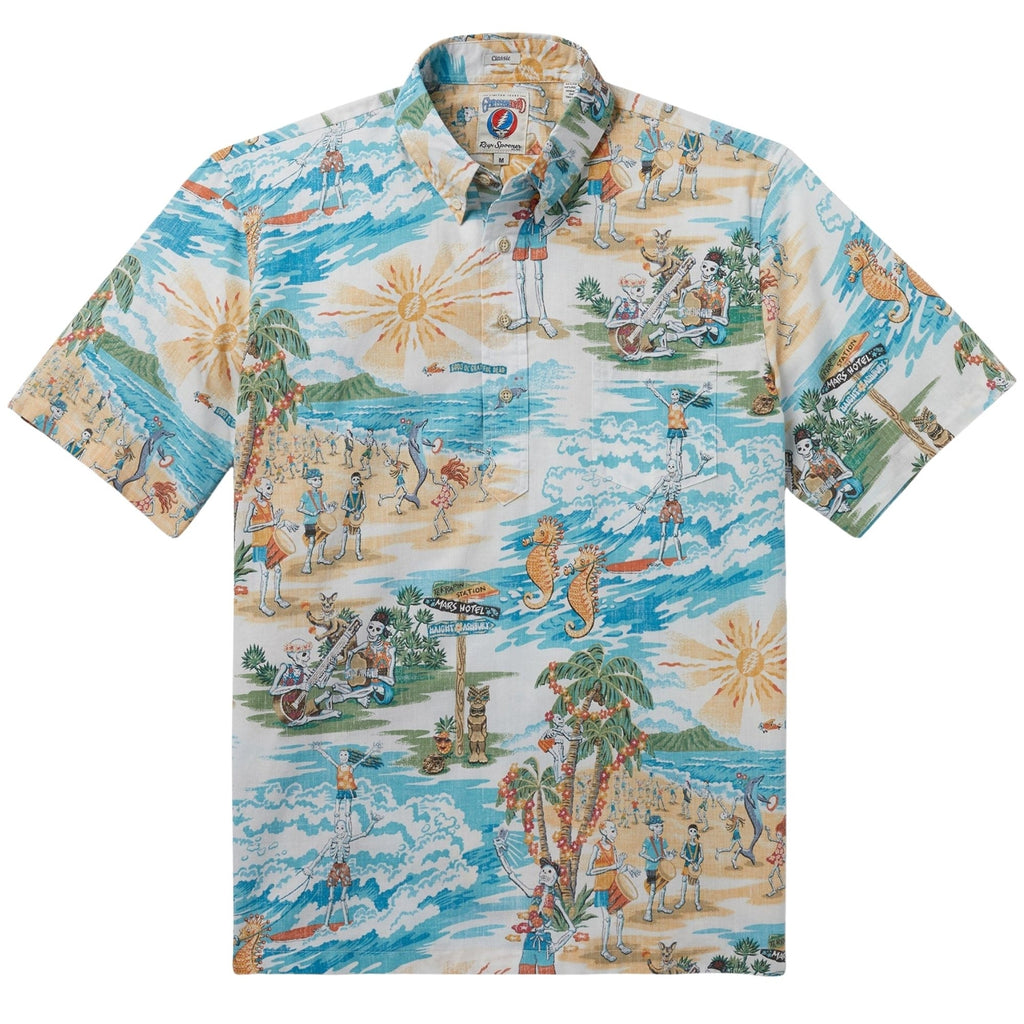 Reyn Spooner Grateful Dead Beach Party Shirt - White