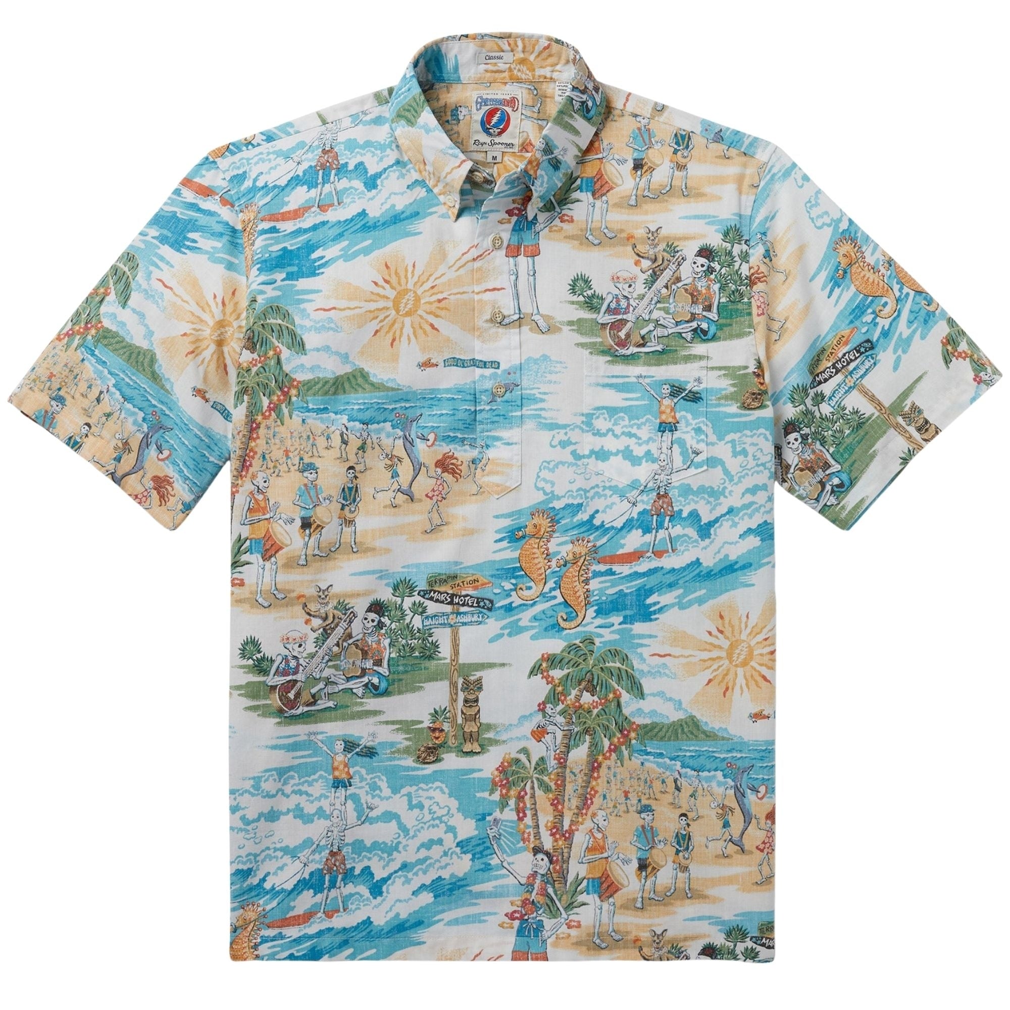 Reyn Spooner Grateful Dead Beach Party Shirt - White