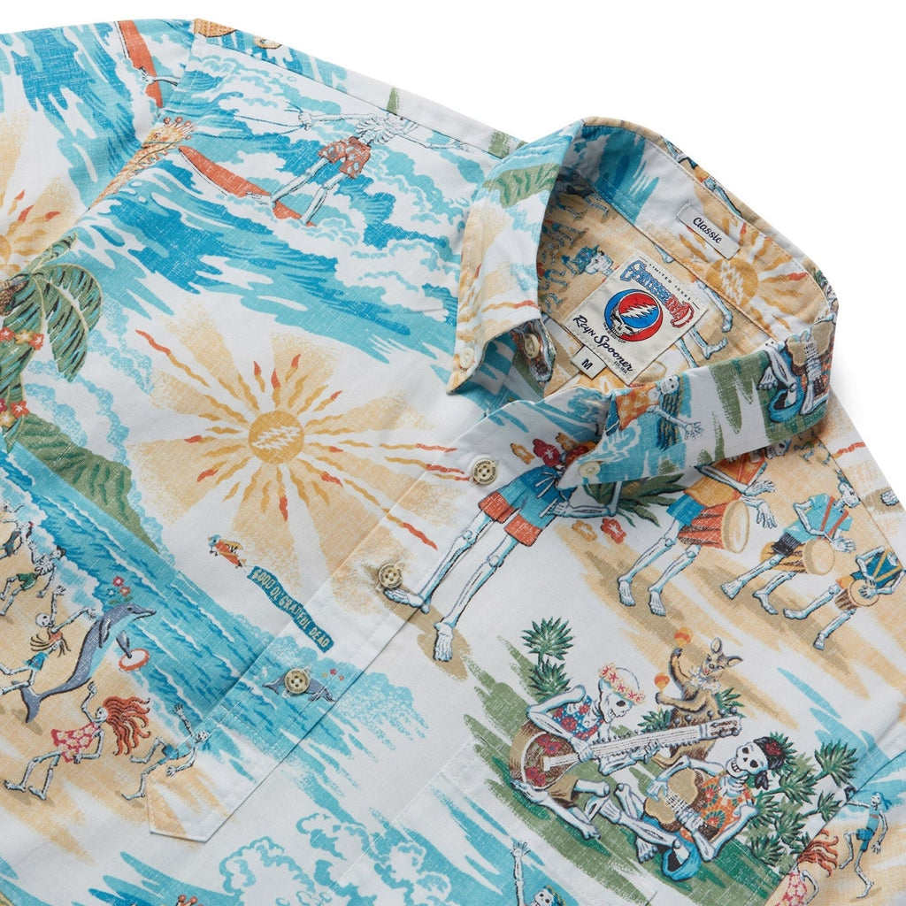 Reyn Spooner Grateful Dead Beach Party Shirt - White