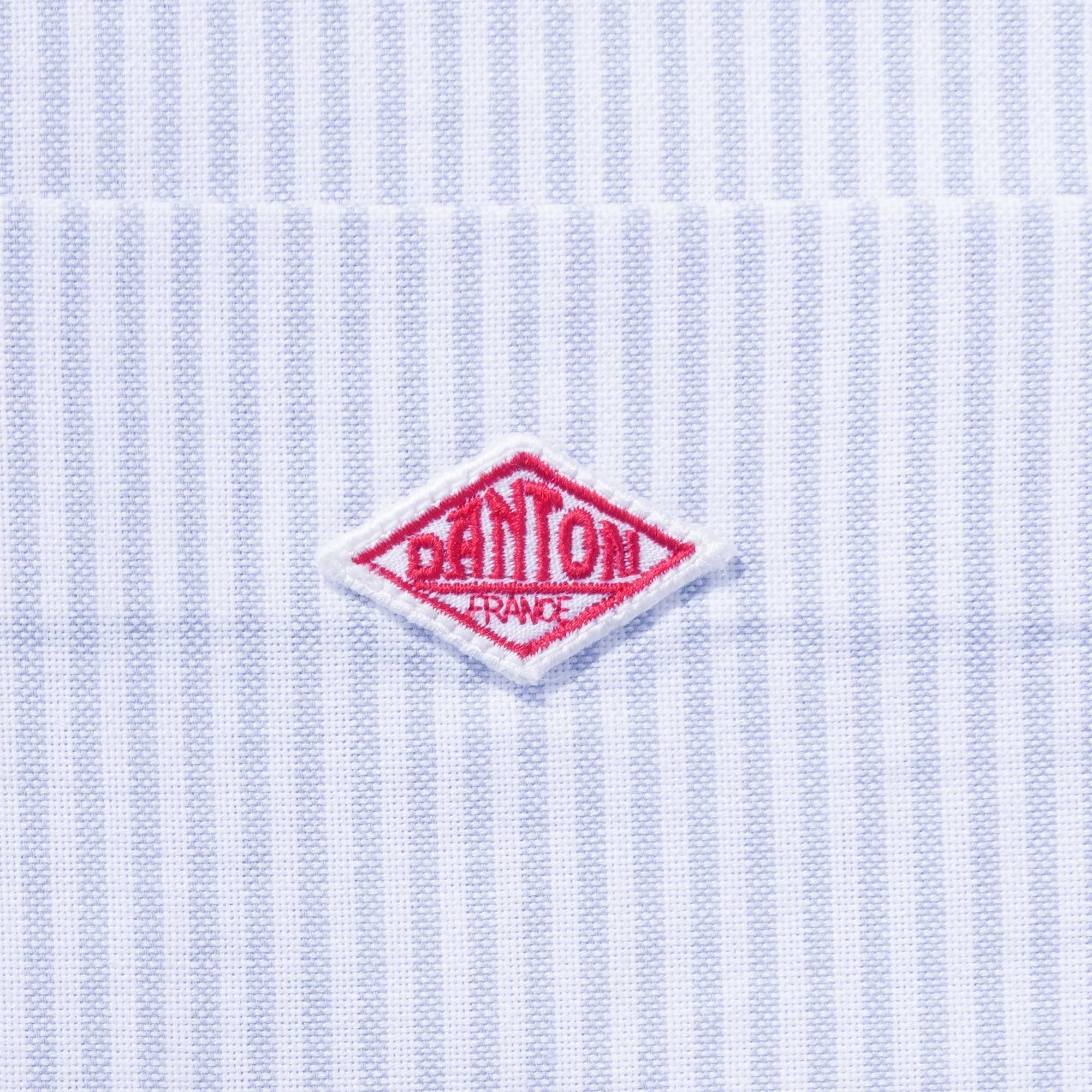Danton Striped Short Sleeve Shirt - Sax Stripe