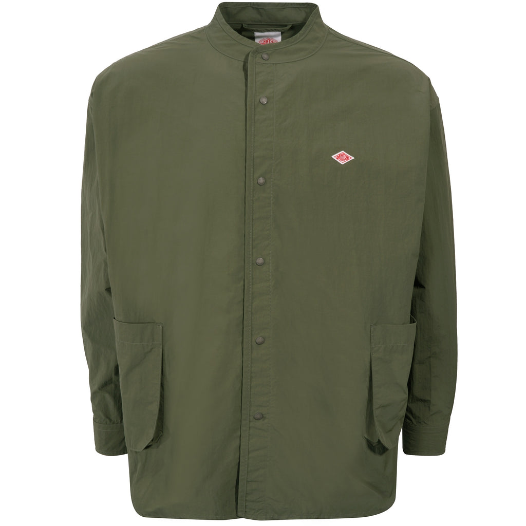 Danton Stand Up Collar Shirt - Olive