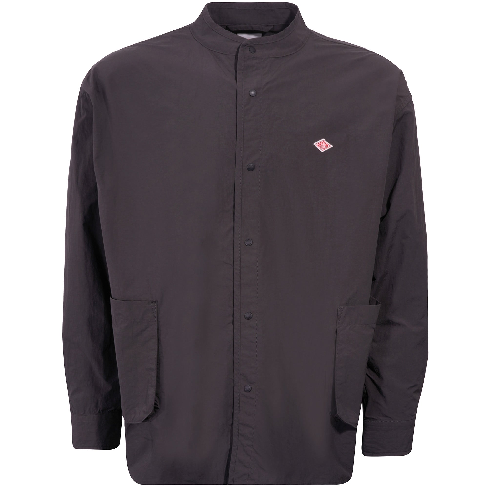 Danton Stand Up Collar Shirt - Charcoal