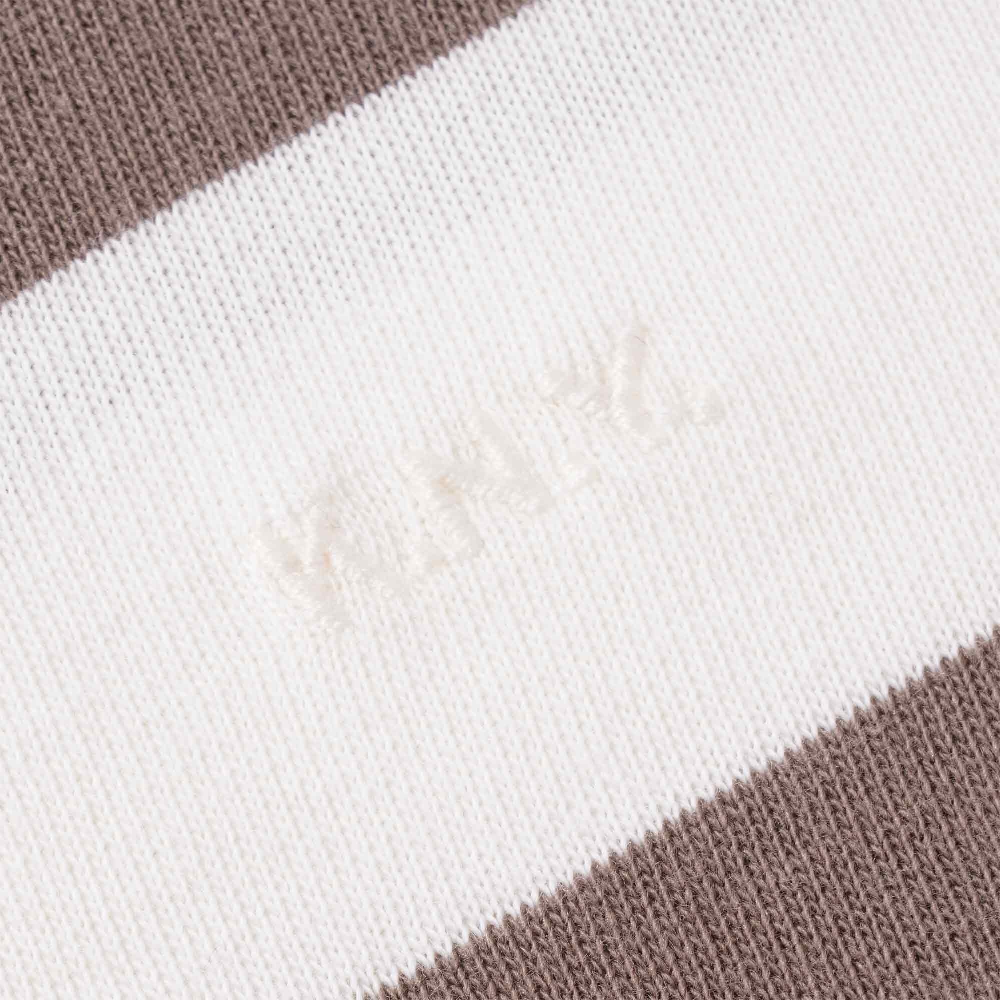Knickerbocker Bar Stripe T-shirt - White/Brown