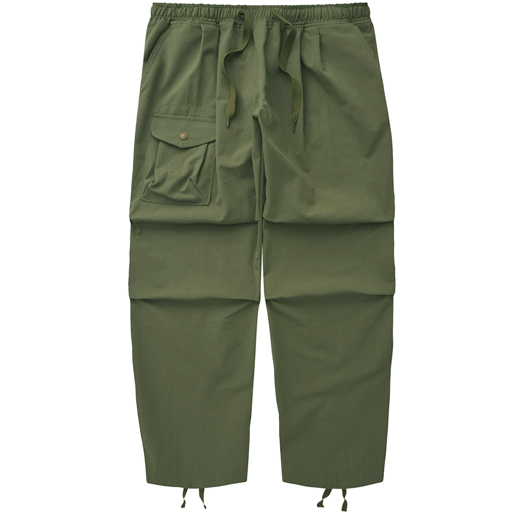 FrizmWORKS Army Two Tuck Relaxed Pants - Olive