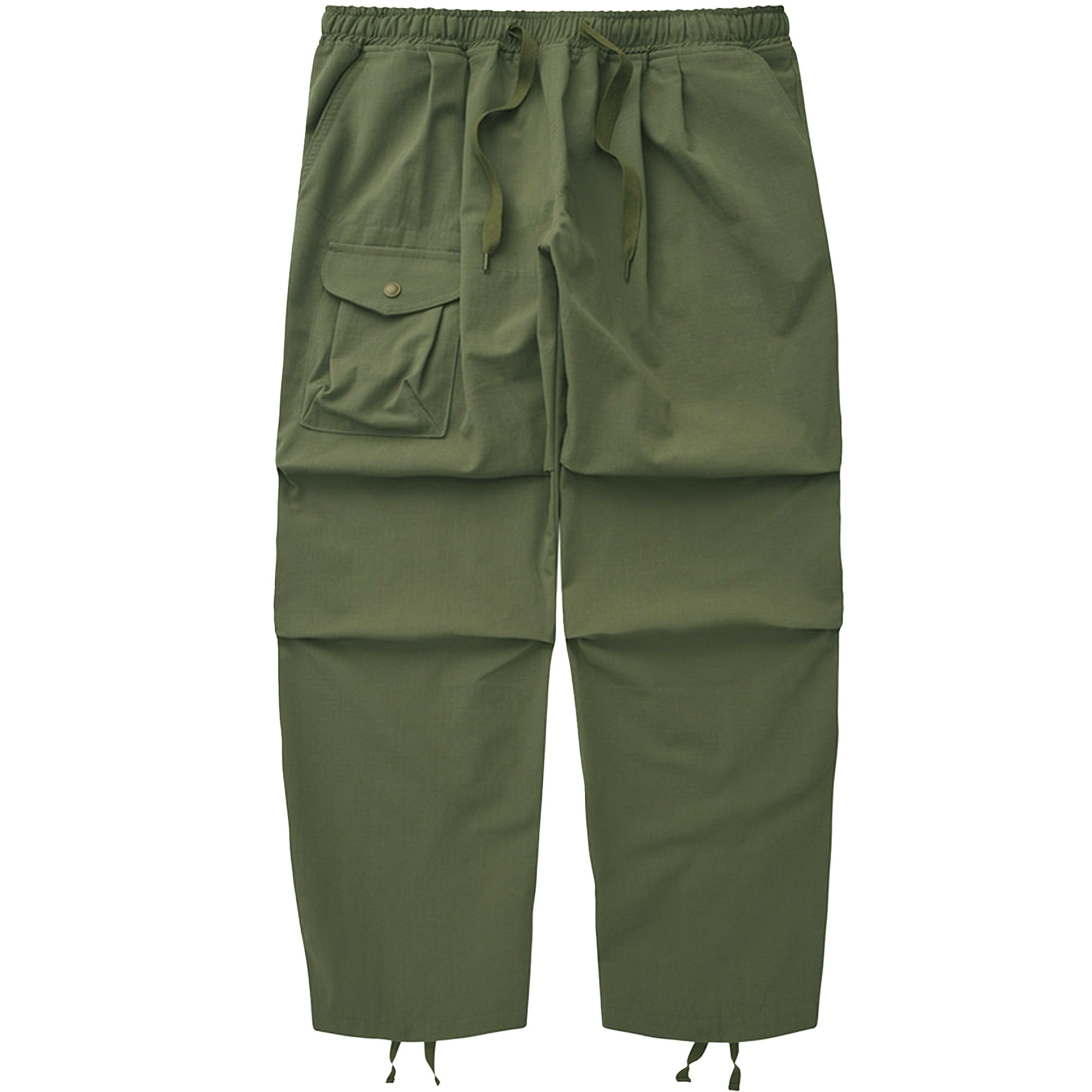 FrizmWORKS Army Two Tuck Relaxed Pants - Olive