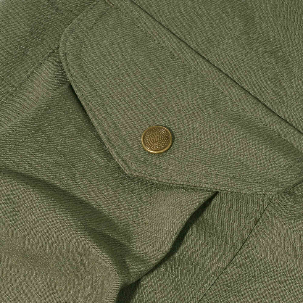 FrizmWORKS Army Two Tuck Relaxed Pants - Olive