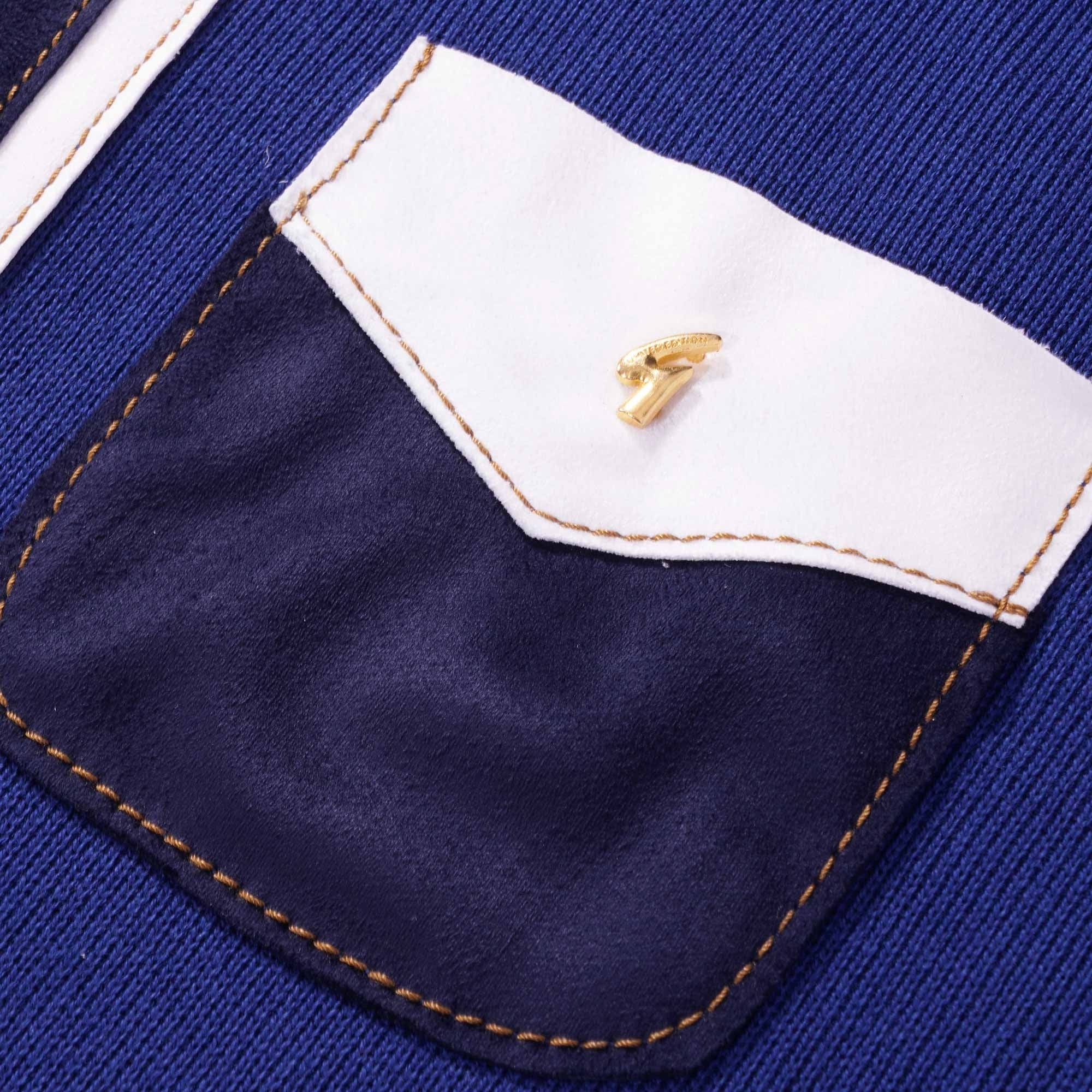 Gabicci Vintage Ladd Zip Neck Knitted Polo Limited Ed. - Pacific