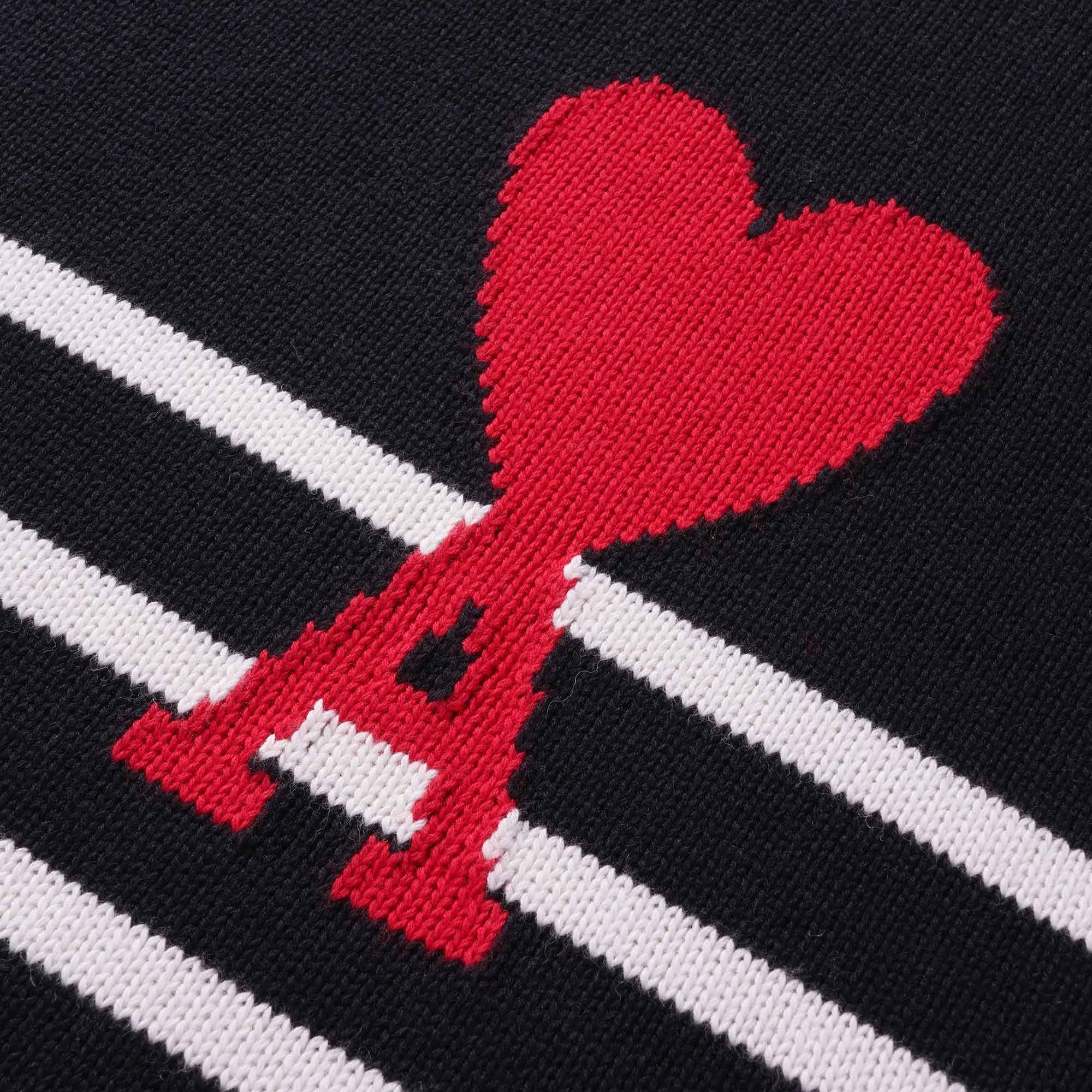 AMI De Coeur Striped Sweater - Black