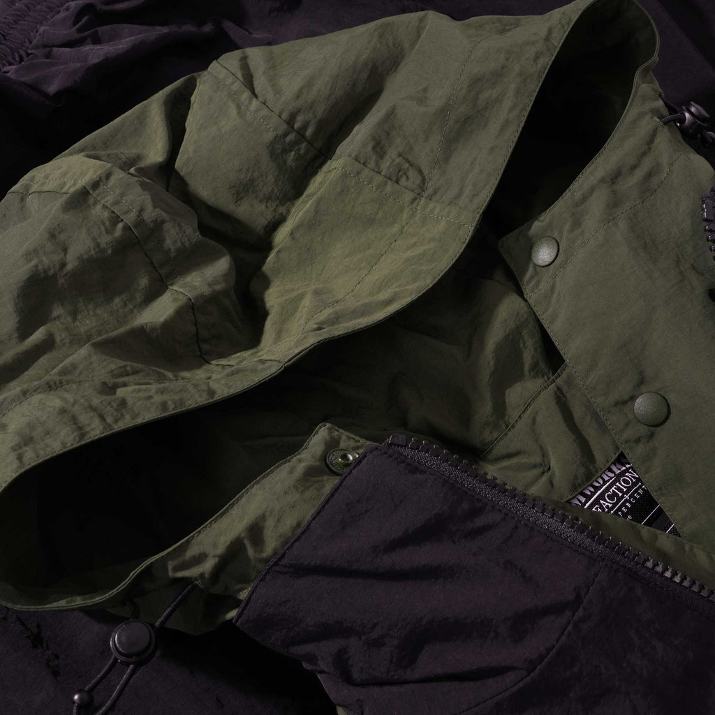 FrizmWORKS Nylon Set Up Track Jacket - Black/Green