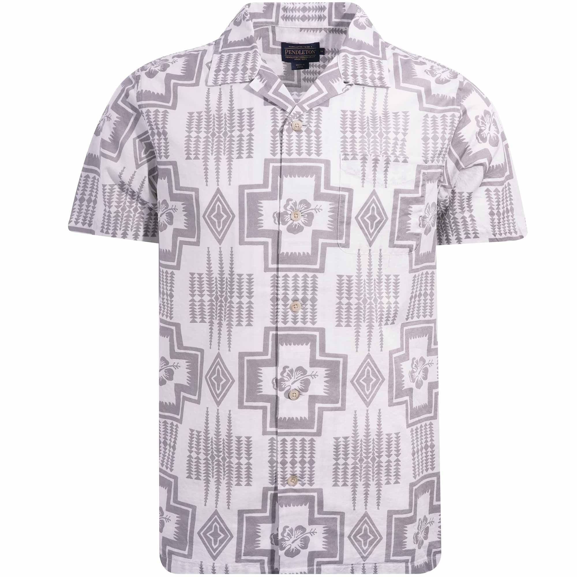 Pendleton Woolen Mills Aloha Shirt - Grey Harding Print