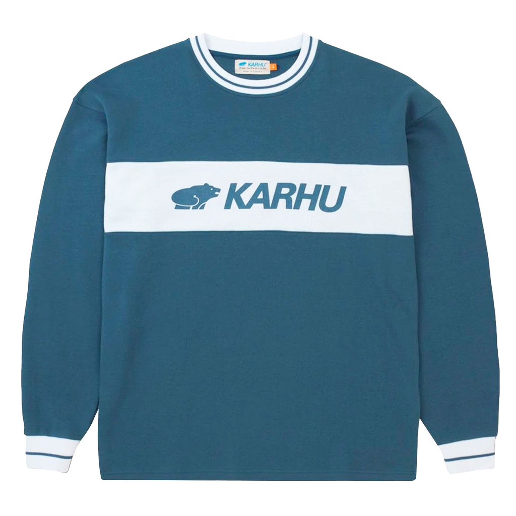 Karhu Blocked Logo Sweatshirt - Blue Wing Teal/White