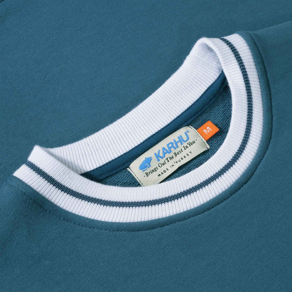 Karhu Blocked Logo Sweatshirt - Blue Wing Teal/White