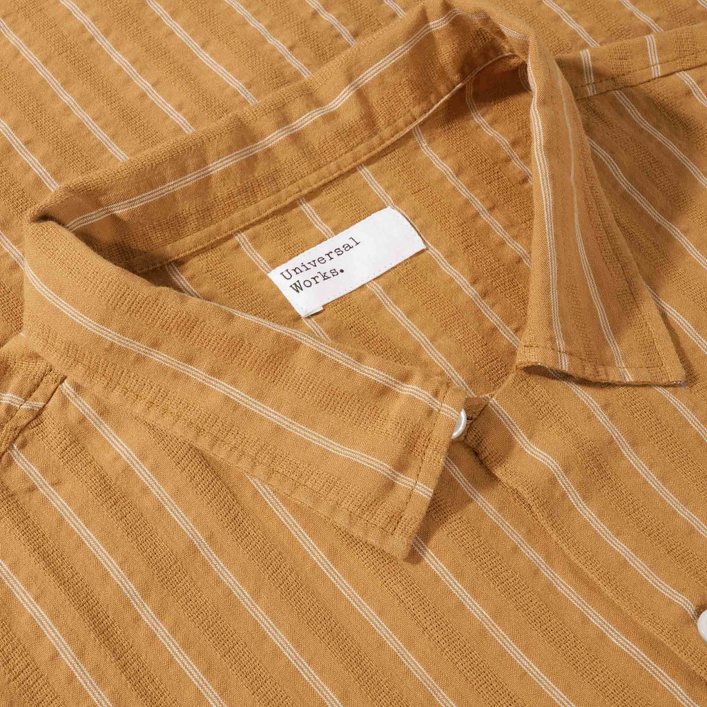 Universal Works Road Shirt - Mustard Maui Stripe