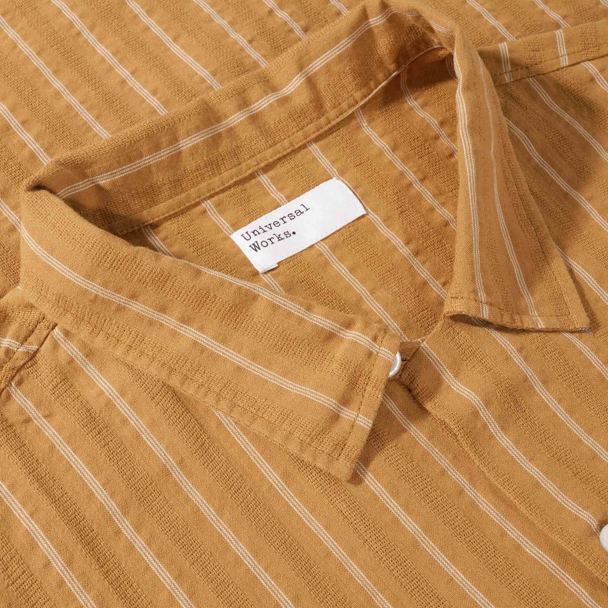 Universal Works Road Shirt - Mustard Maui Stripe