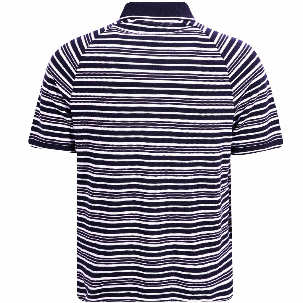 Original Penguin Stripe Zip Raglan Sleeve Polo Shirt - Dark Sapphire
