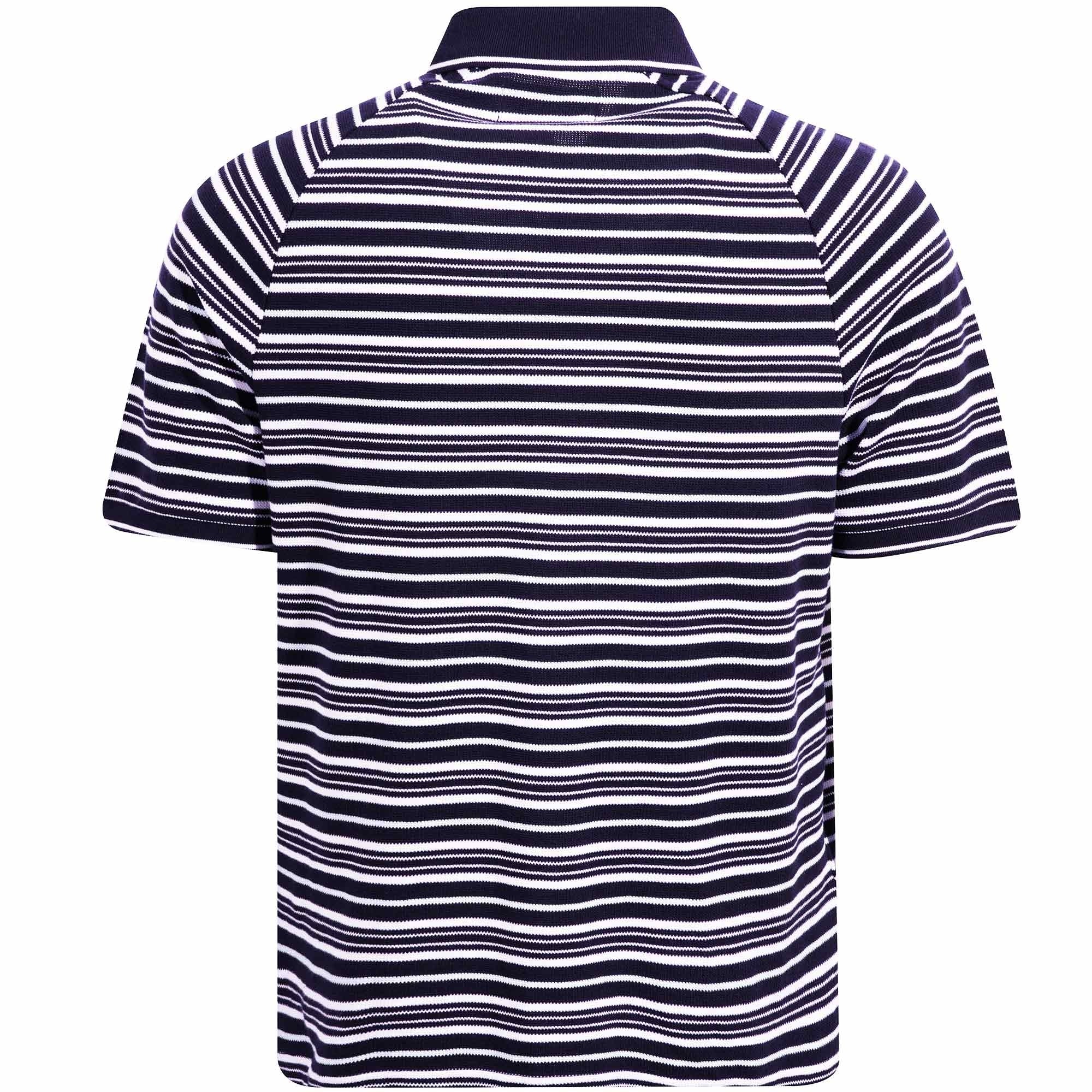 Original Penguin Stripe Zip Raglan Sleeve Polo Shirt - Dark Sapphire