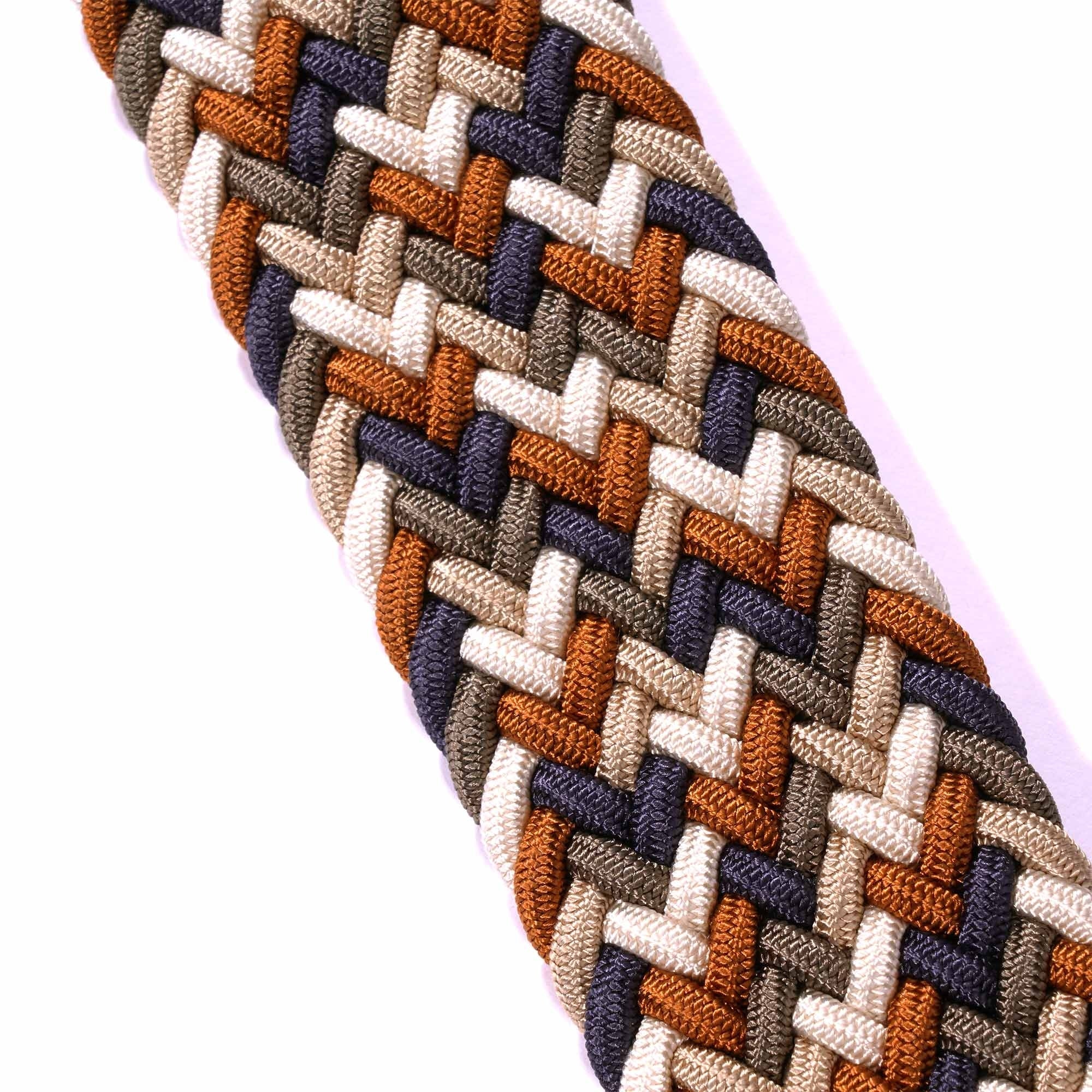 Woven Belt - Tan/Navy