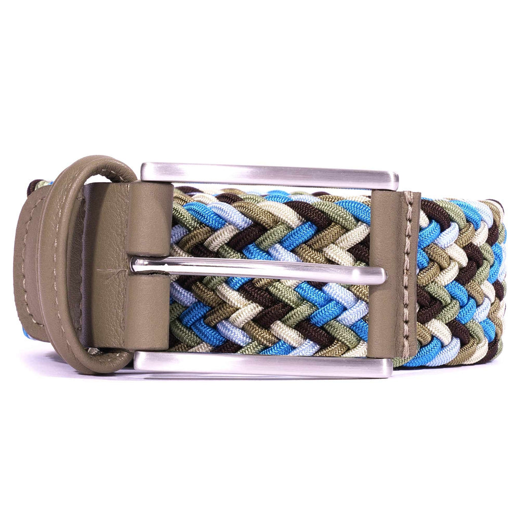 Woven Belt - Blue/Brown