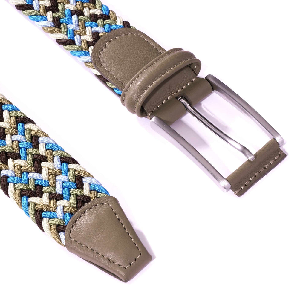 Woven Belt - Blue/Brown