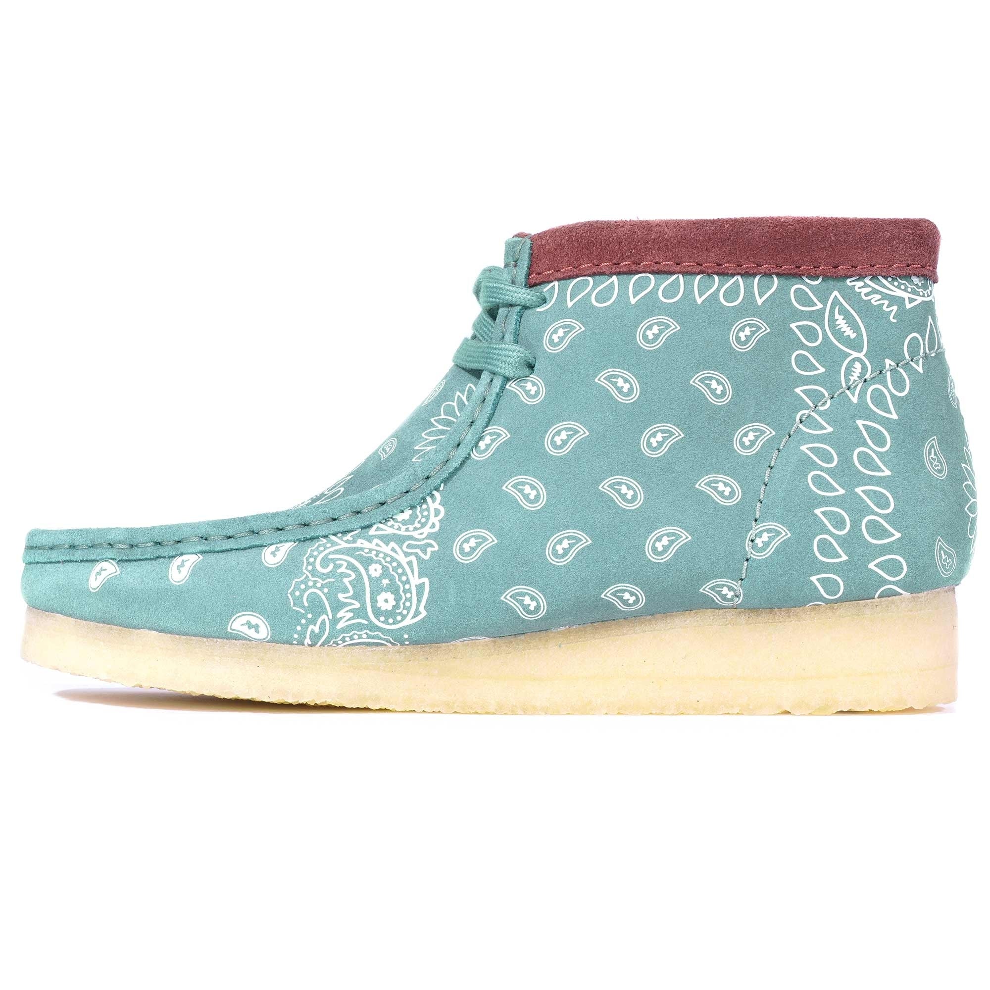 Clarks Originals Wallabee Boot - Green Paisley