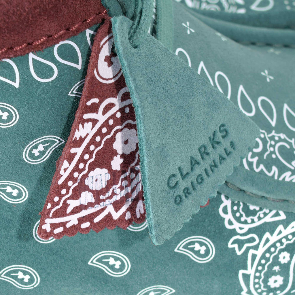 Clarks Originals Wallabee Boot - Green Paisley