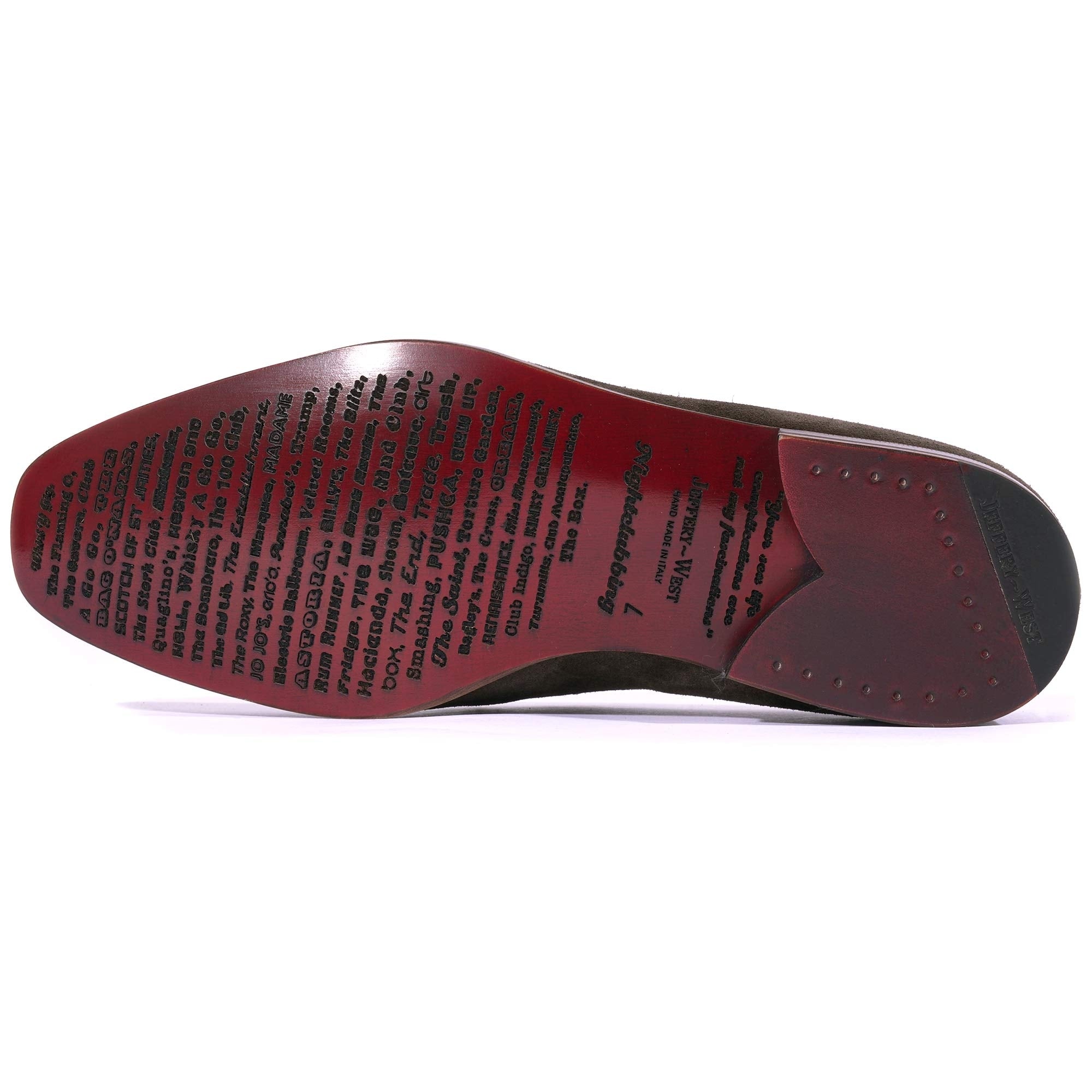 Jeffery West Club Montepulciano - Suede Dark Brown
